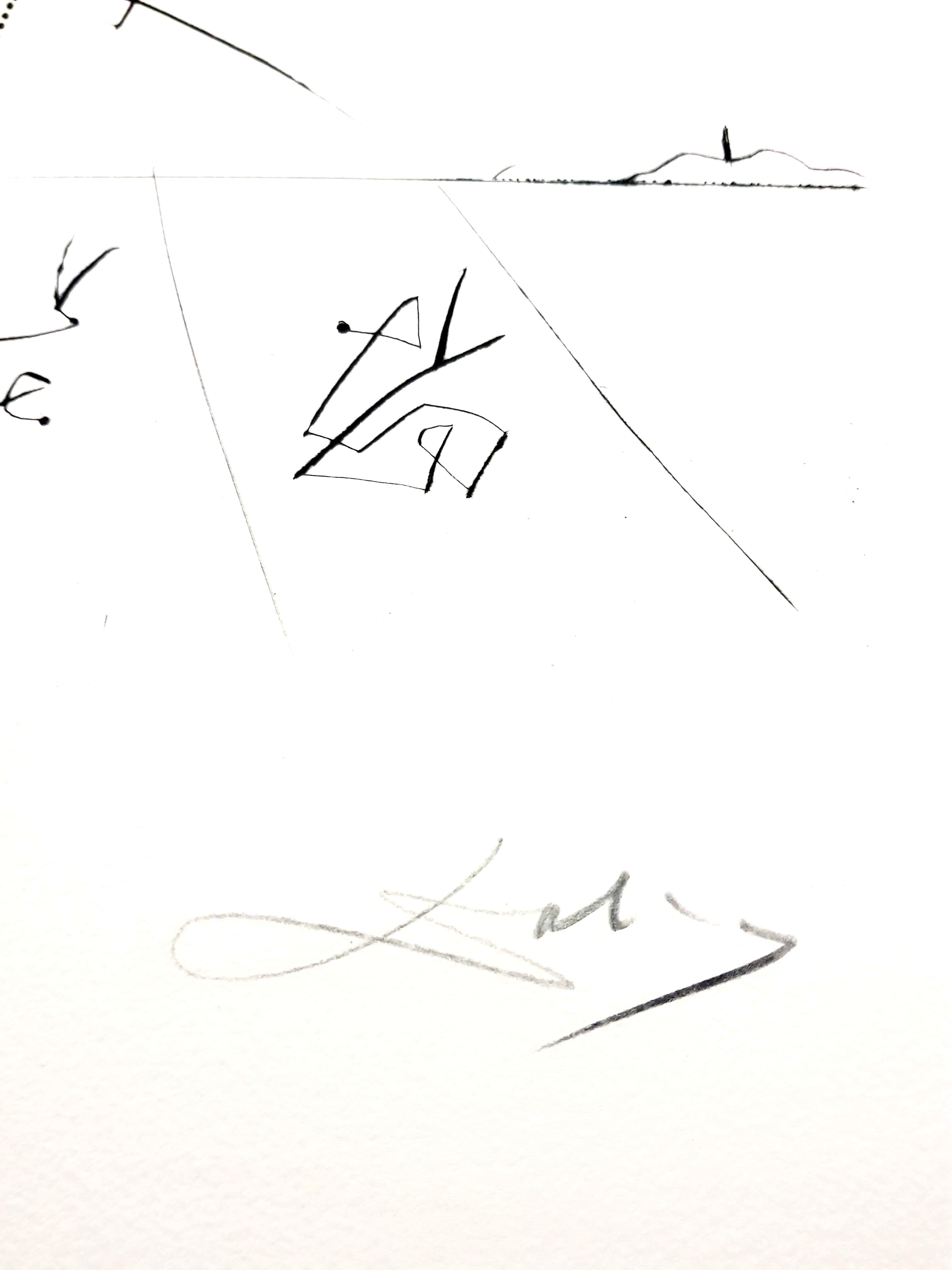 Salvador Dalí - Hombre de higo - Litografía original firmada a mano 1
