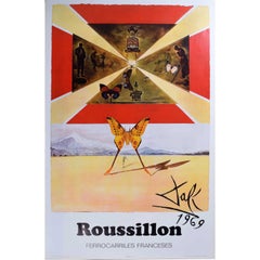 Salvador Dali Roussillon French National Railways SNCF Poster (1969) Surrealist