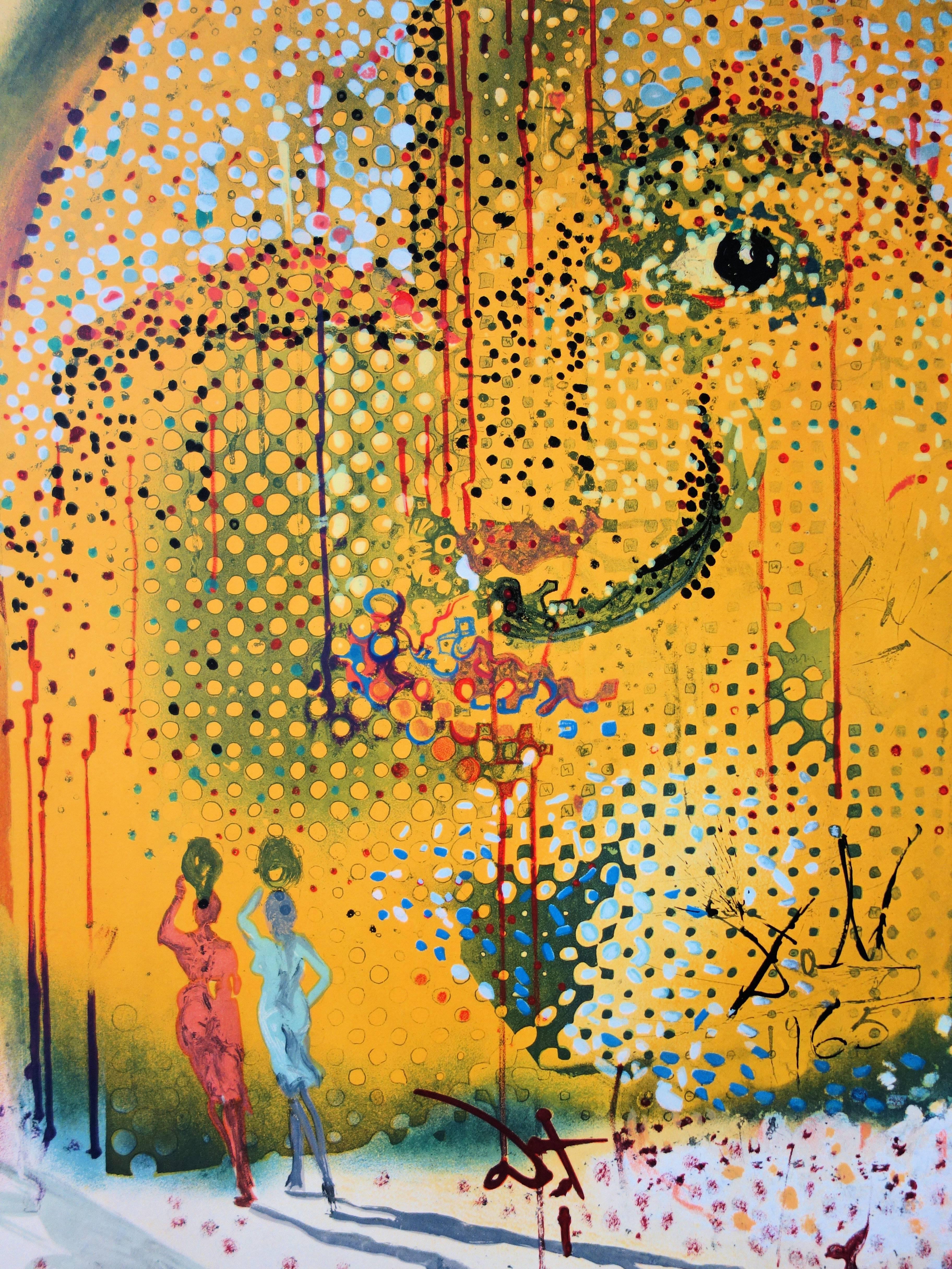Salvador Dali
Sol y Dali

Klassisches lithografisches Plakat (Werkstatt Mourlot)
Gedruckte Unterschrift auf der Platte
Herausgegeben 1967 von Jean Schneider
Auf Papier 78 x 54 cm (ca. 31 x 22 Zoll)

Referenzen: 
- Katalog raisonne Feld #67-1
-