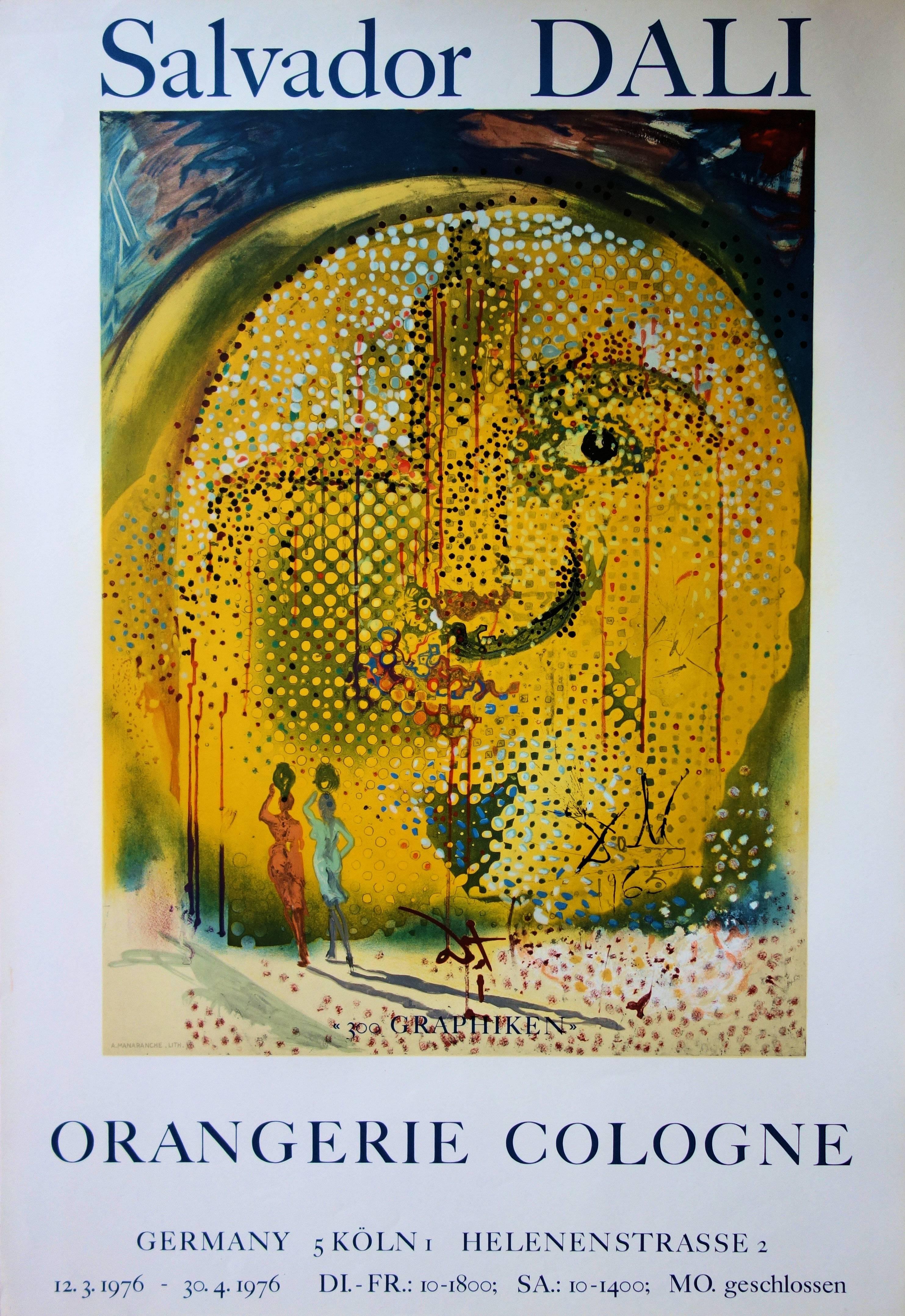(after) Salvador Dali Figurative Print – Sol y Dali - Seltene Vintage-Lithographie Poster - Mourlot 1967 (Gehaltsnummer 67-1)