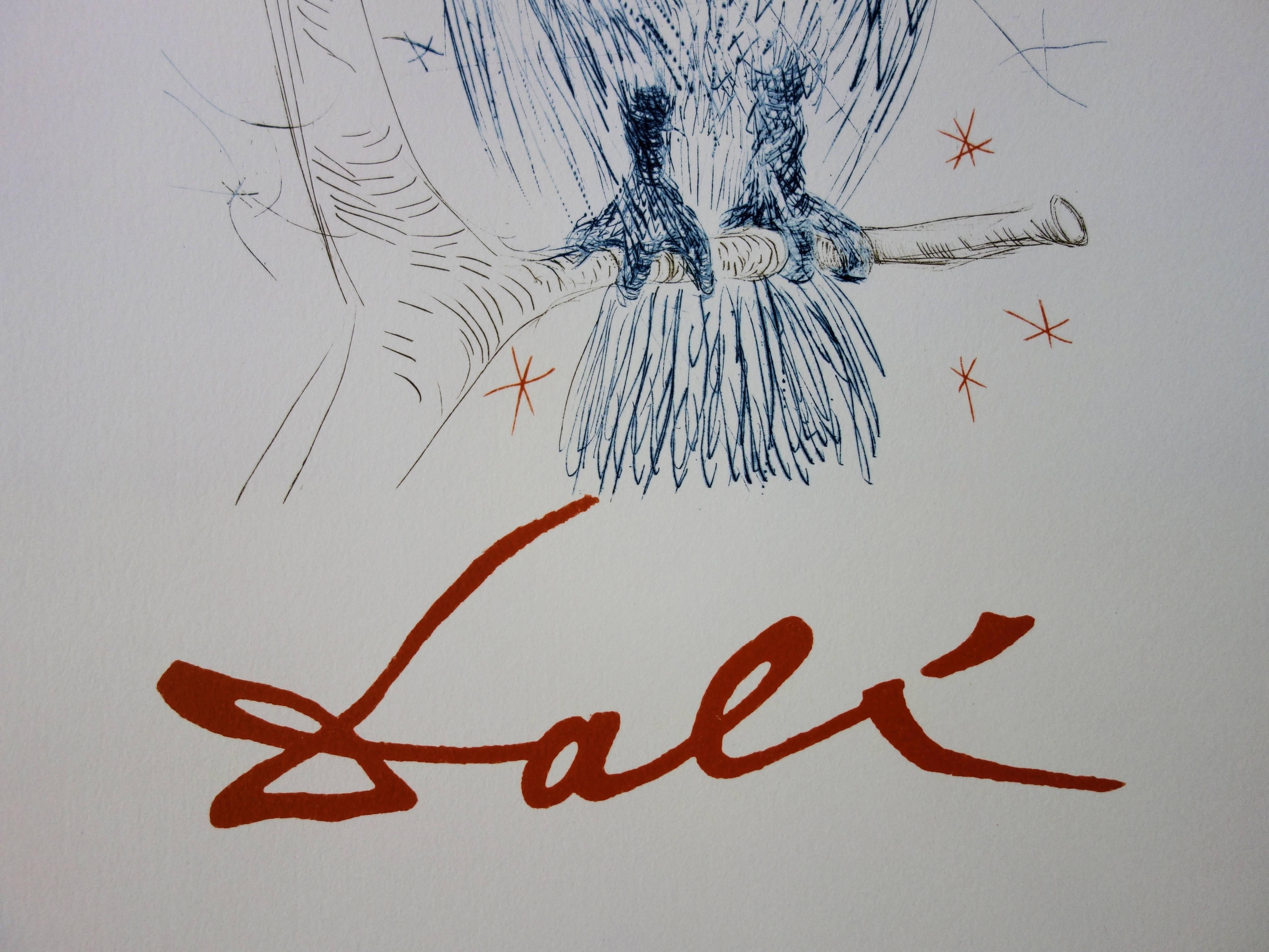Die blaue Eule – Lithographie – herausgegeben von J. Schneider, 1983 – Print von (after) Salvador Dali