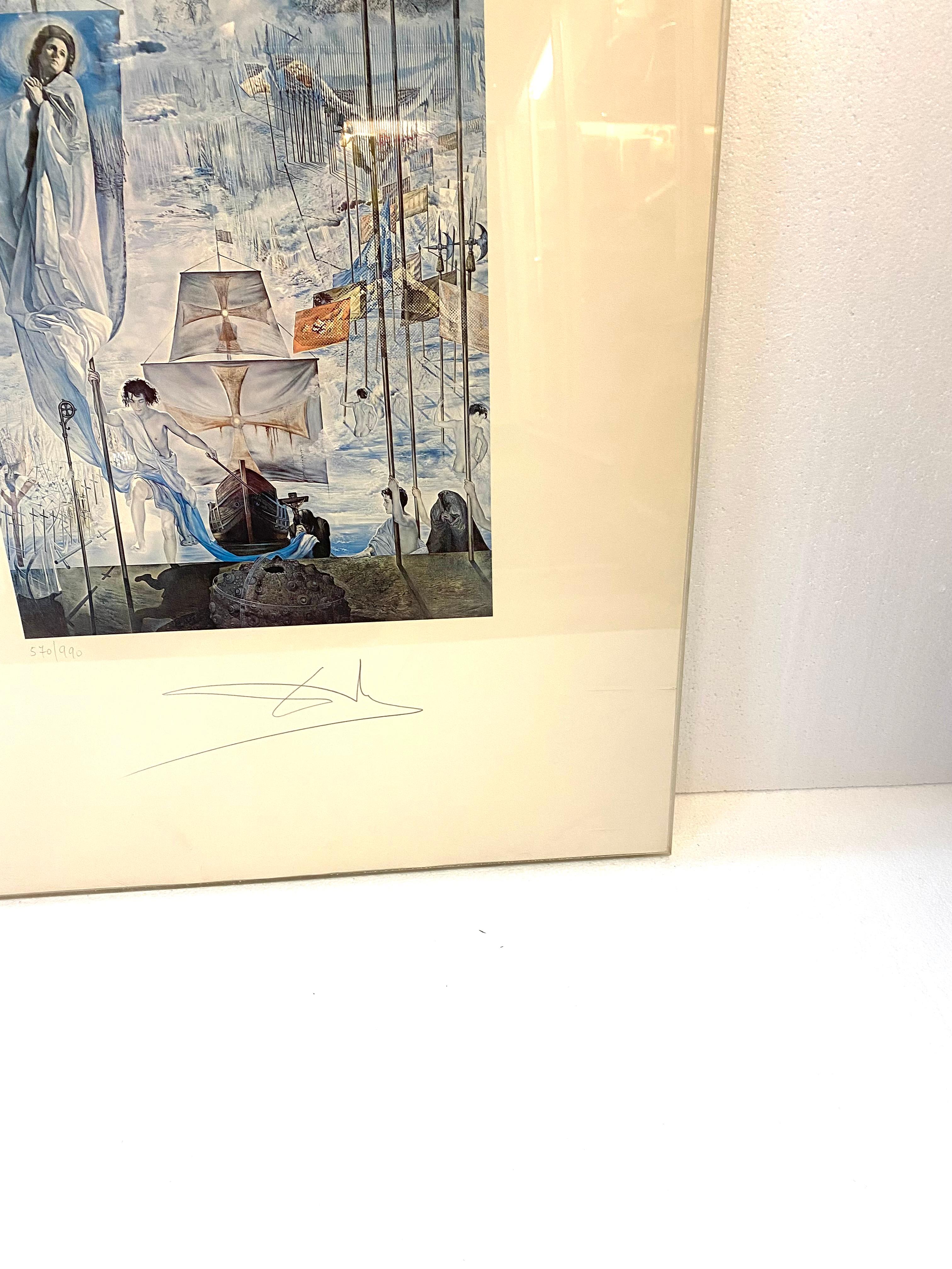 THE DREAM OF COLUMBUS’ SALVADOR DALI ORIGINAL SIGNED LITHOGRAPH LIMITED EDITION - Modern Print by (after) Salvador Dali