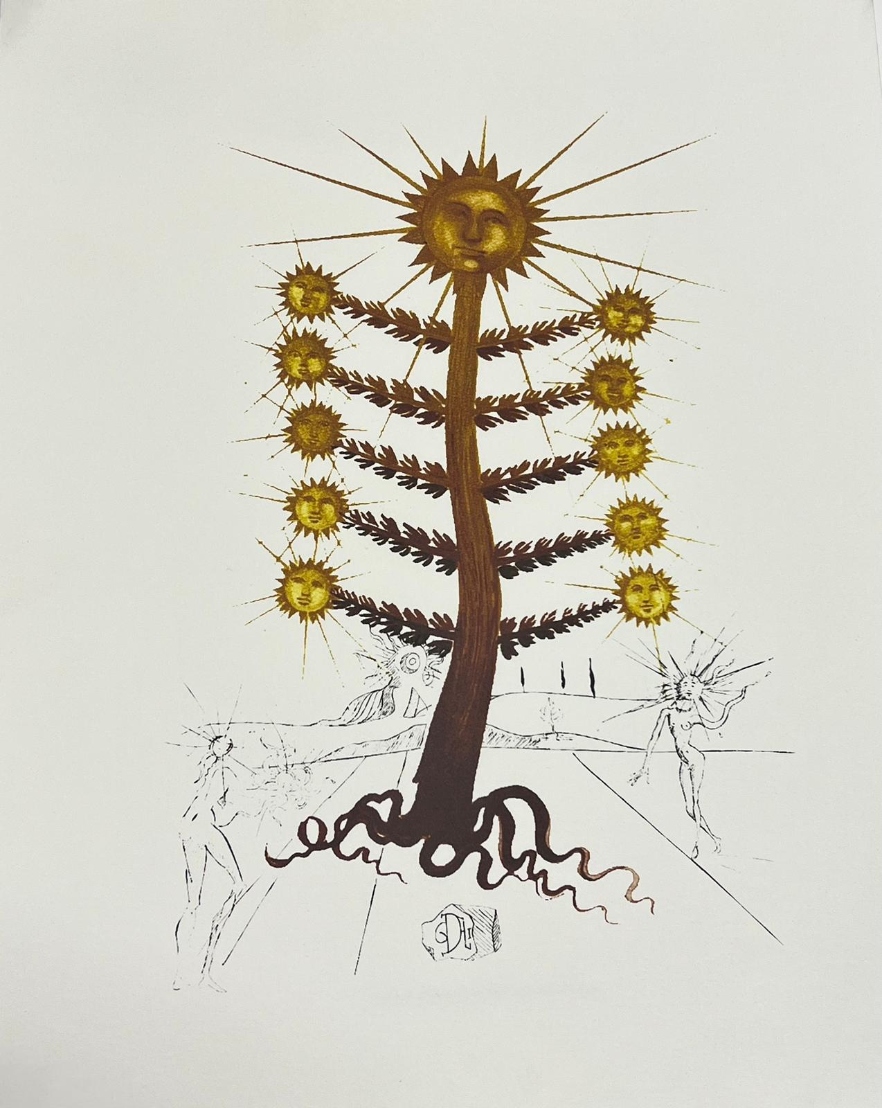 L'albero del sole, litografia in edizione limitata dopo Dalì - Print di (after) Salvador Dali