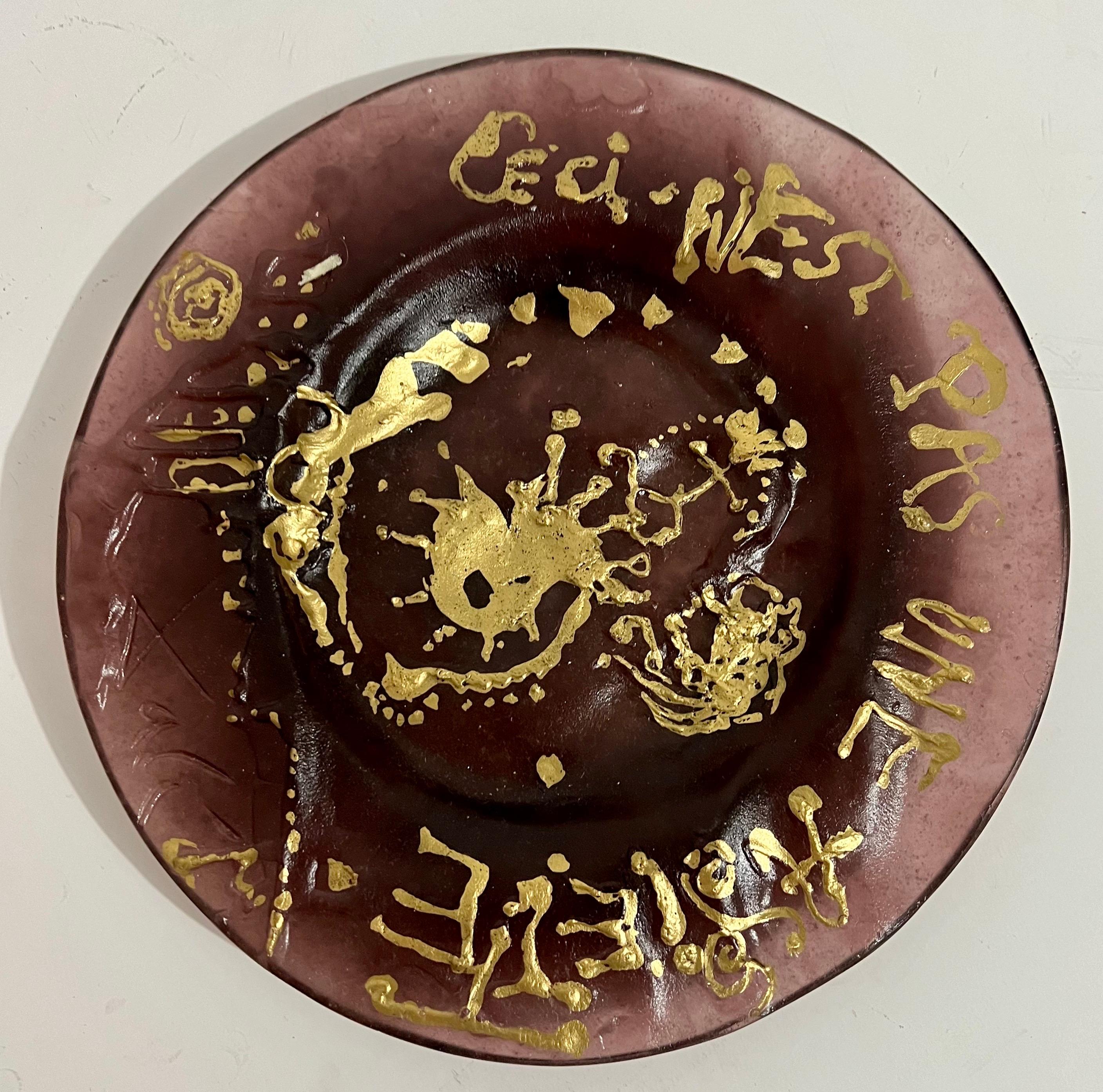Salvador Dali Daum Pate de Verre con oro, scultura in vetro di cristallo Arte in vendita 7