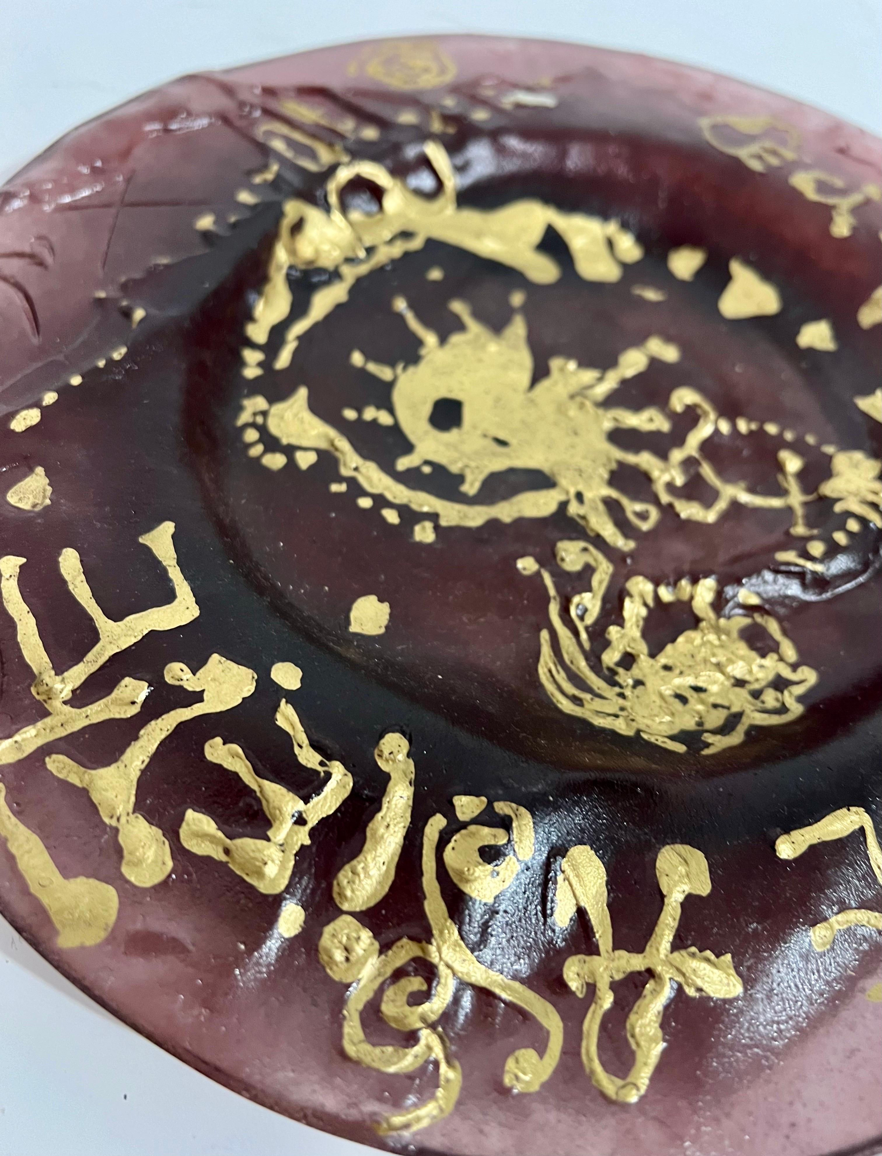 Salvador Dali Daum Pate de Verre con oro, scultura in vetro di cristallo Arte in vendita 11