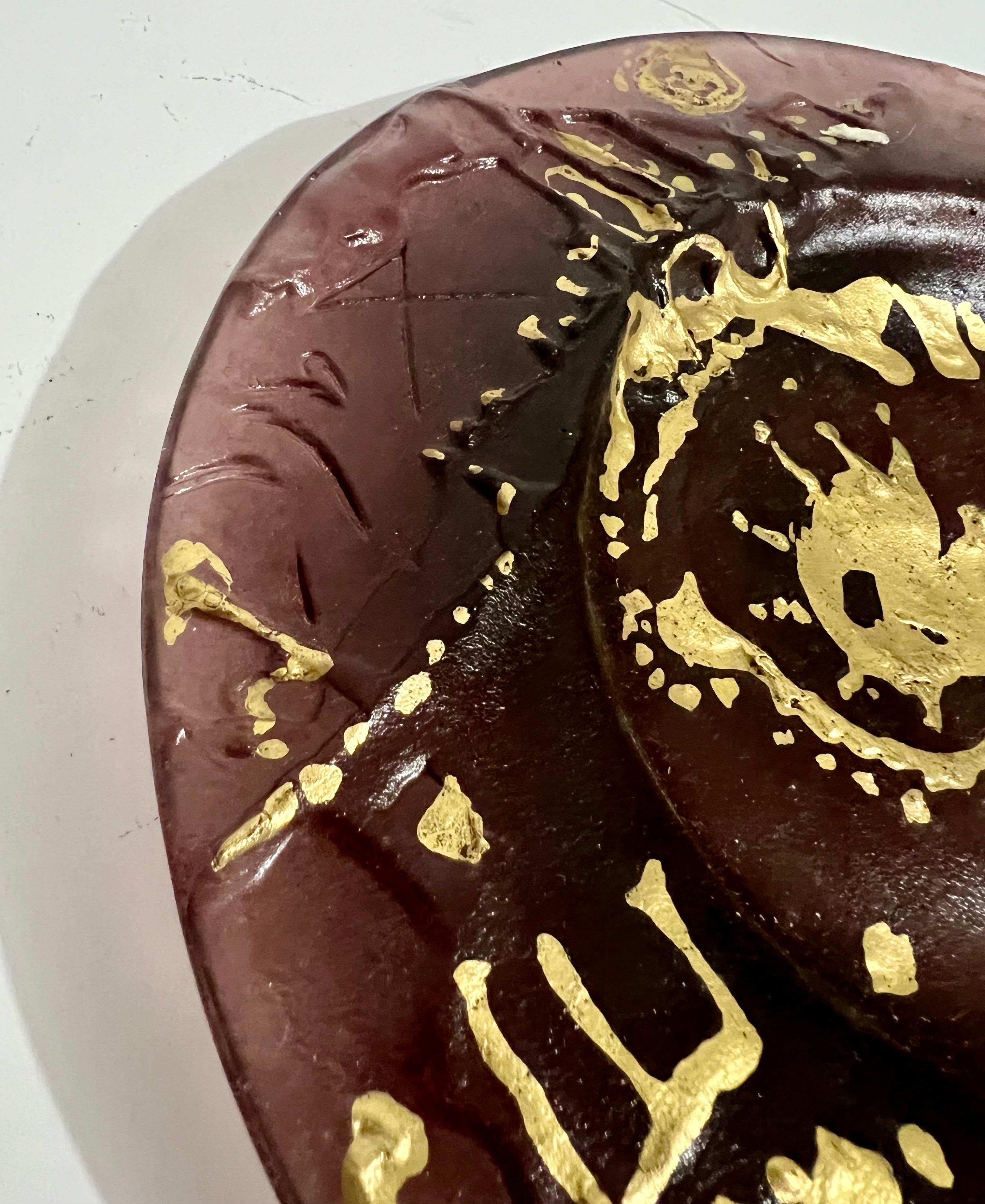 Salvador Dali Daum Pate de Verre con oro, scultura in vetro di cristallo Arte in vendita 12