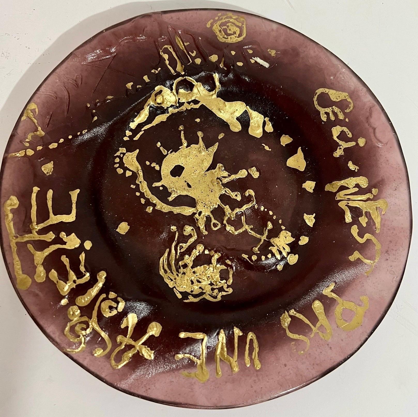 Salvador Dali Daum Pate de Verre con oro, scultura in vetro di cristallo Arte in vendita 14