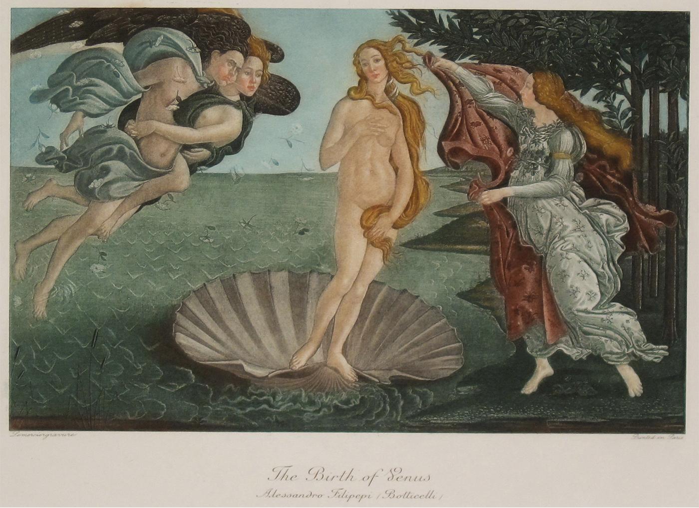 (After) Sandro Botticelli Animal Print - The Birth of Venus