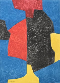 Composition Blue Red Black and Yellow - Printed signature