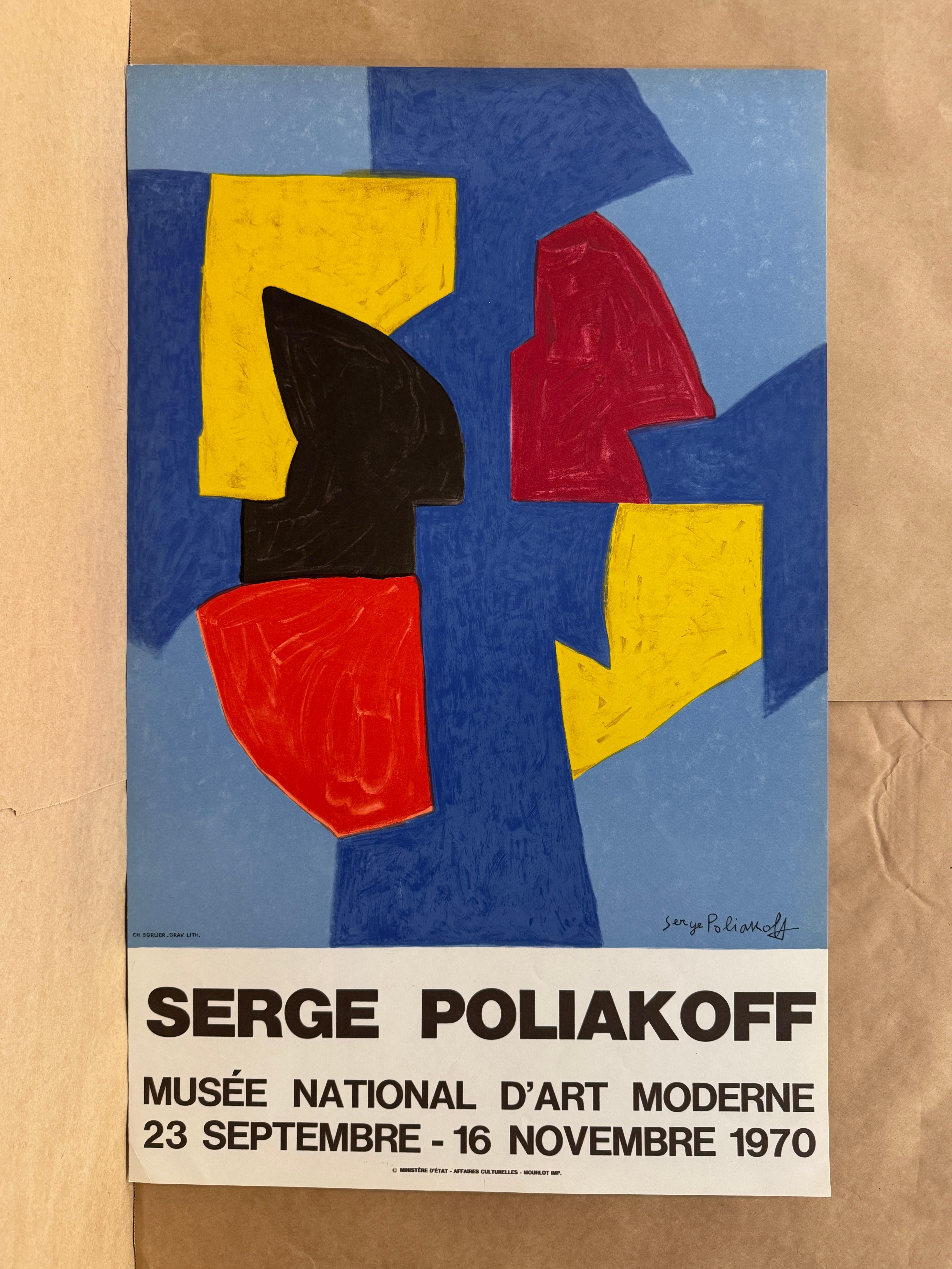 Artist: Serge Poliakoff

Medium: Lithographic Poster, 1970

Dimensions: 26.5 x 16 in, 66.5 x 40.6 cm

Classic Poster Paper - Perfect Condition A+

This colorful lithographic poster was reproduced at Mourlot by Charles Sorlier for Poliakoff's
