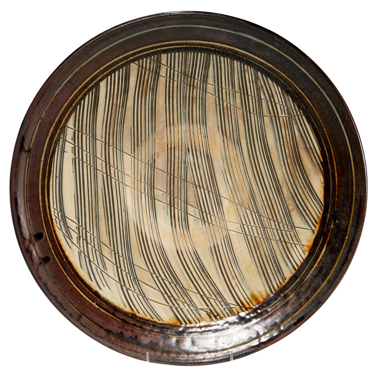 D'après Shōji Hamada (1894-1978) Chargeur rond vintage - The Collective Lewis Stein en vente