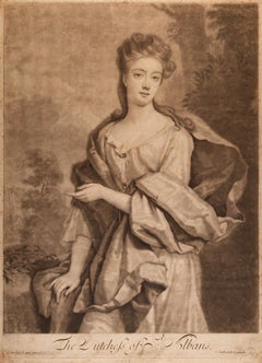 The Duchess of St. Albans: A 17th C. Portrait After a Kneller Painting