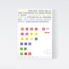 Poster Seven Basic Colors and All Their Combinations in a Square within a Square