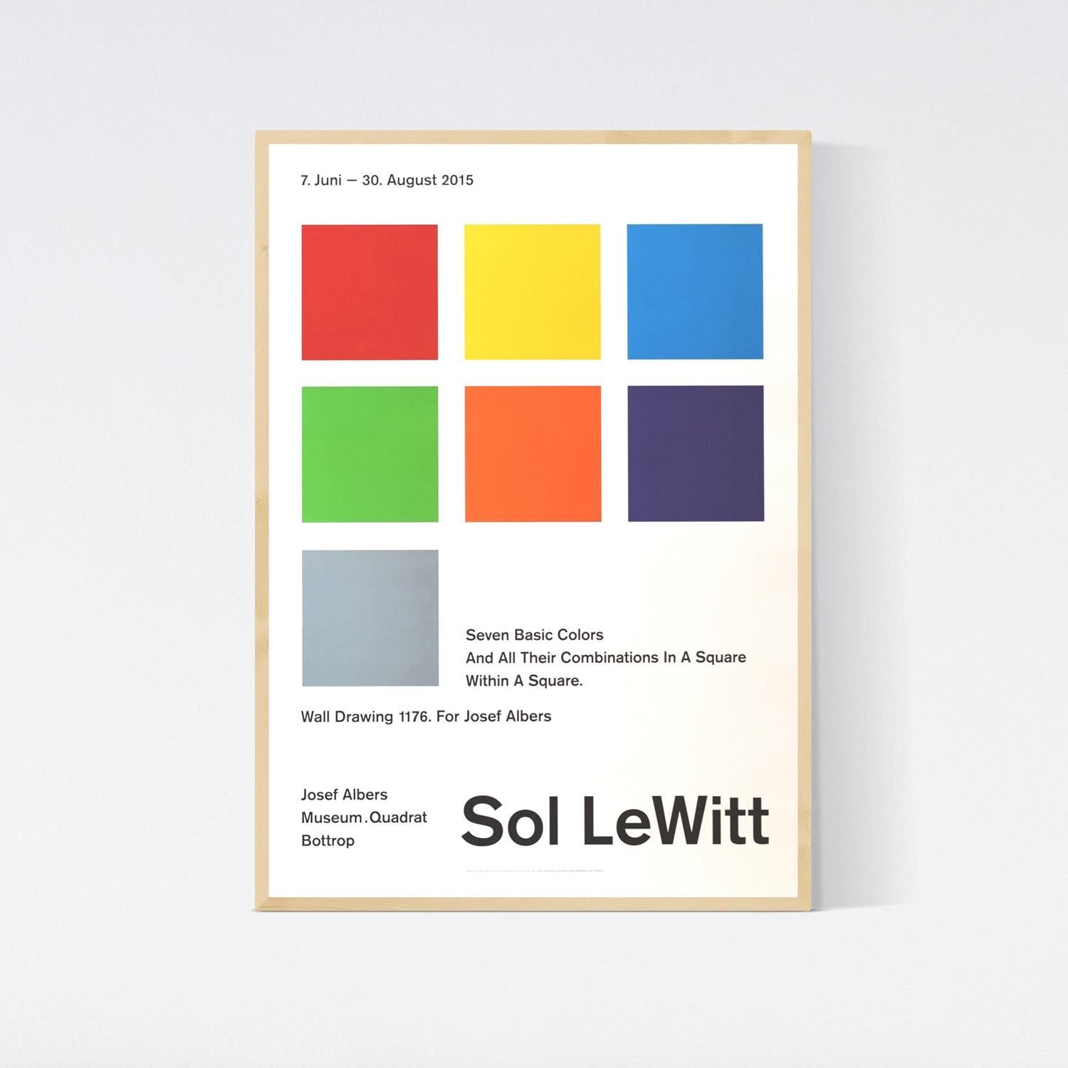 Poster Seven Basic Colors and All Their Combinations in a Square within a Square - Print by (after) Sol LeWitt