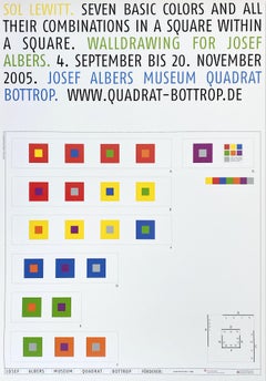 Poster Seven Basic Colors and All Their Combinations in a Square within a Square