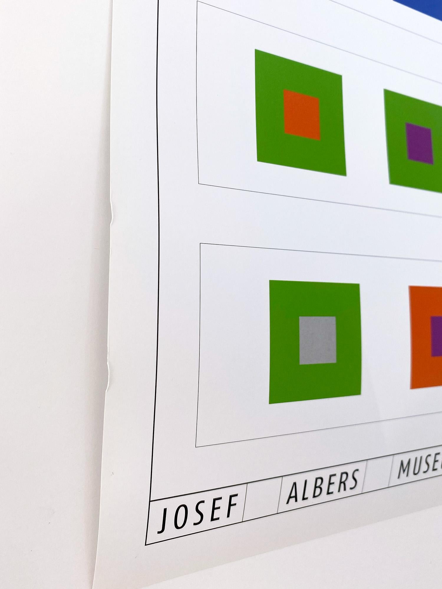 Poster Seven Basic Colors and All Their Combinations in a Square within a Square - Abstract Geometric Print by (after) Sol LeWitt