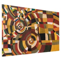 Nach Sonia Delaunay Große bunte Malerei in Holz