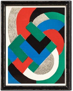 After Sonia Delaunay Color Composition Framed Lithography, circa 1970