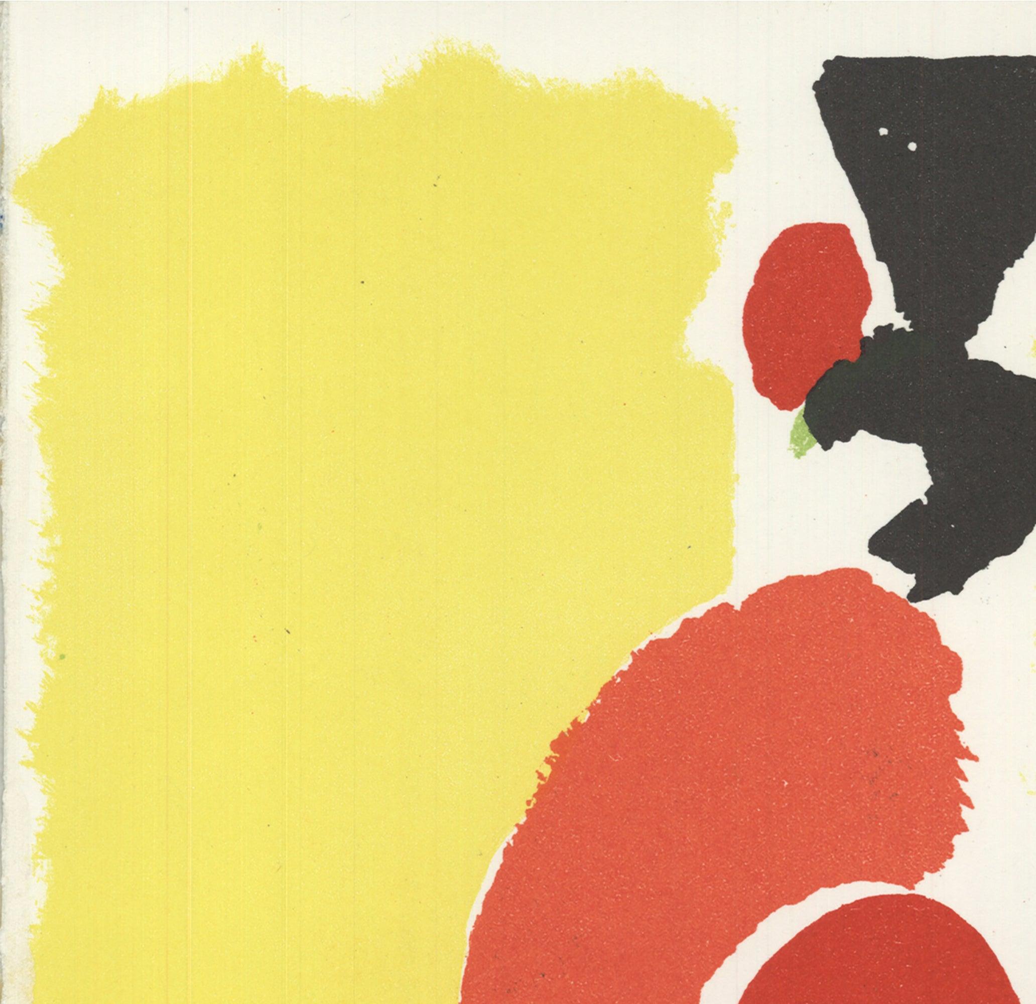 Sonia Delaunay Composizione astratta Litografia Vintage - Abstract Print Giallo di (after) Sonia Delaunay