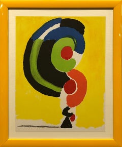 Sonia Delaunay Composizione astratta Litografia Vintage