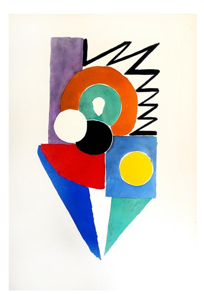 (after) Sonia Delaunay Portrait Print - Living Painting - Colour Pochoir