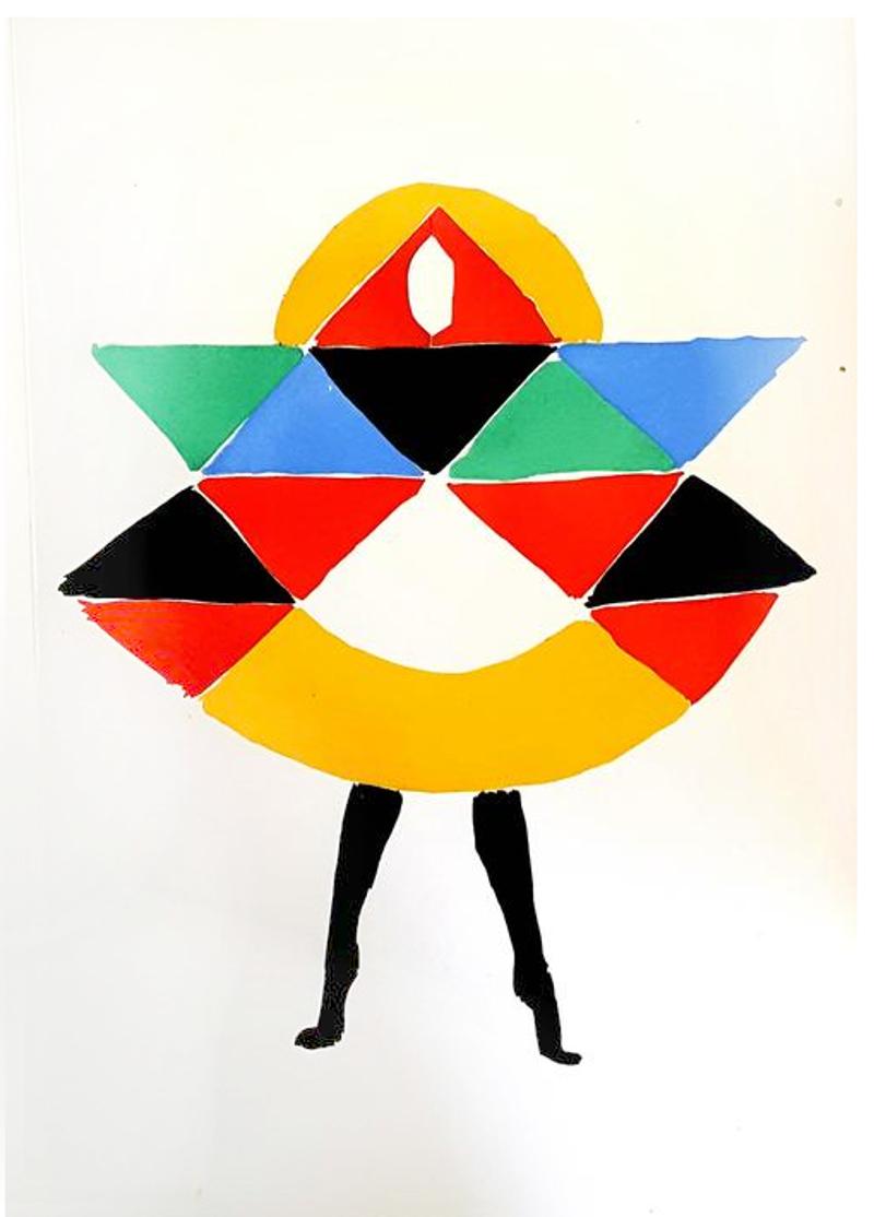 Figurative Print (after) Sonia Delaunay - Peinture vivante - Pochoir couleur