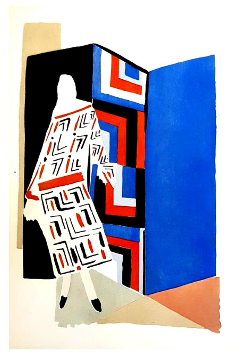 Portrait Print (after) Sonia Delaunay - Peinture vivante - Couleur Pochoir