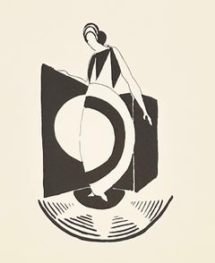 Sonia Delaunay Geometric Lithograph, 1994, Composition à la robe-disque, 1925