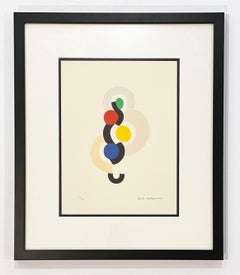 Litografía geométrica de Sonia Delaunay, 1994, Danse, rythme sans fin, 1923