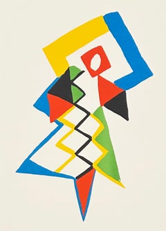 Sonia Delaunay Geometric Lithograph, 1994, Jazz, 1923