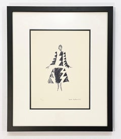 Lithographie géométrique de Sonia Delaunay, 1994, Robe rythmes-triangles, 1926