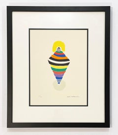 Lithographie géométrique de Sonia Delaunay, 1994, Robe-toupie, Rio, 1922