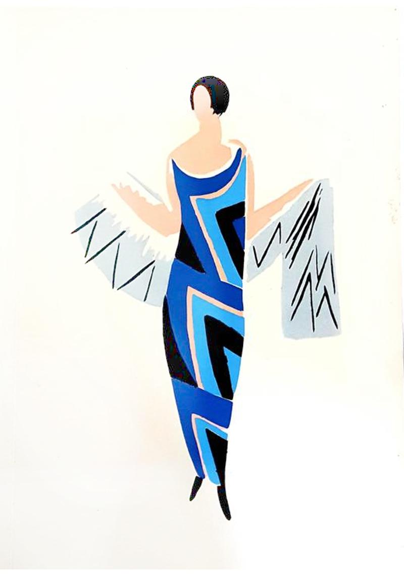 Figurative Print (after) Sonia Delaunay - Sonia Delaunay - Peinture vivante - Pochoir en couleurs