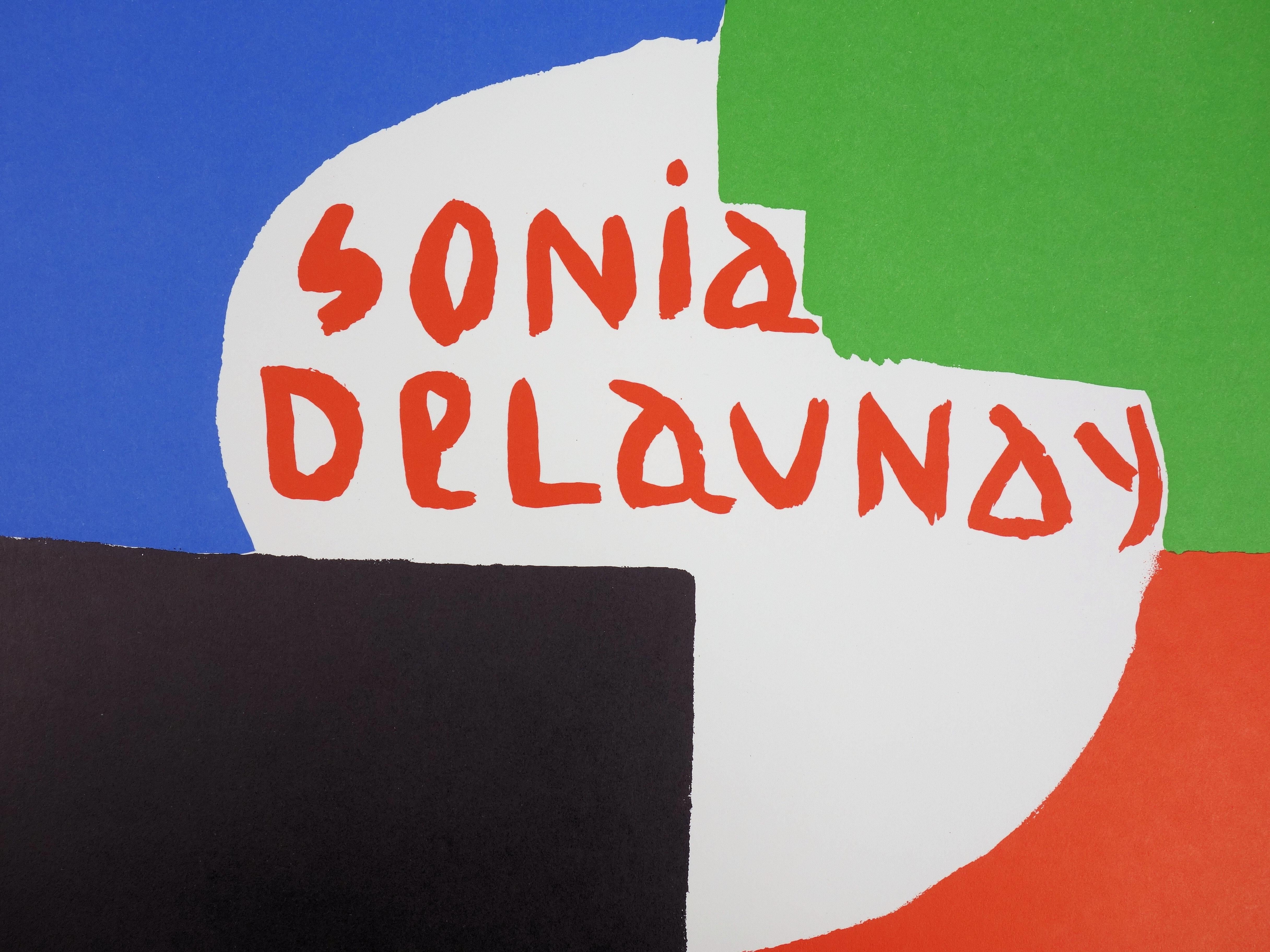 Homenaje a Sonia Delaunay - Litografía Stone - 1975 - Print Geométrico abstracto de (after) Sonia Delaunay