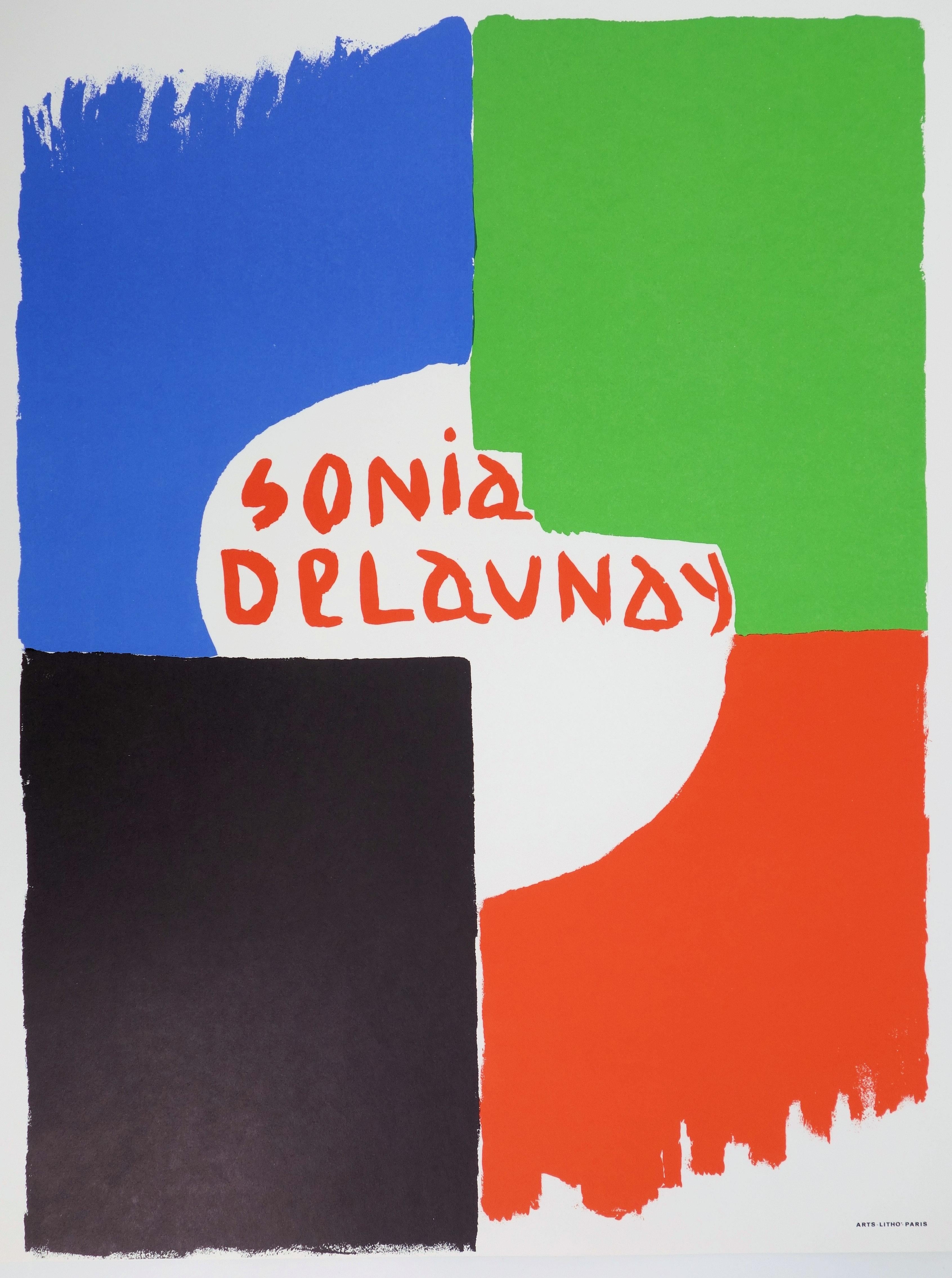 Abstract Print di (after) Sonia Delaunay - Omaggio a Sonia Delaunay - Litografia su pietra - 1975