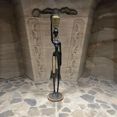 After Style of Karl Hagenauer Bronze Female Sculpture African Water Carrier