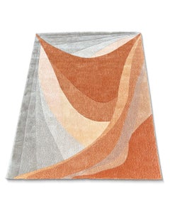 'after sun' orange and grey gradation handtufted rug by RAG HOME