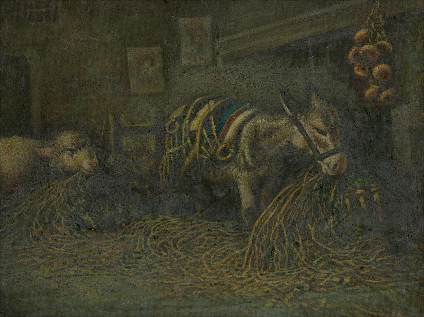 After T. Pellicciotti (1872-1943) - Framed Mid 20th Century Oil, Cosy Barn 1