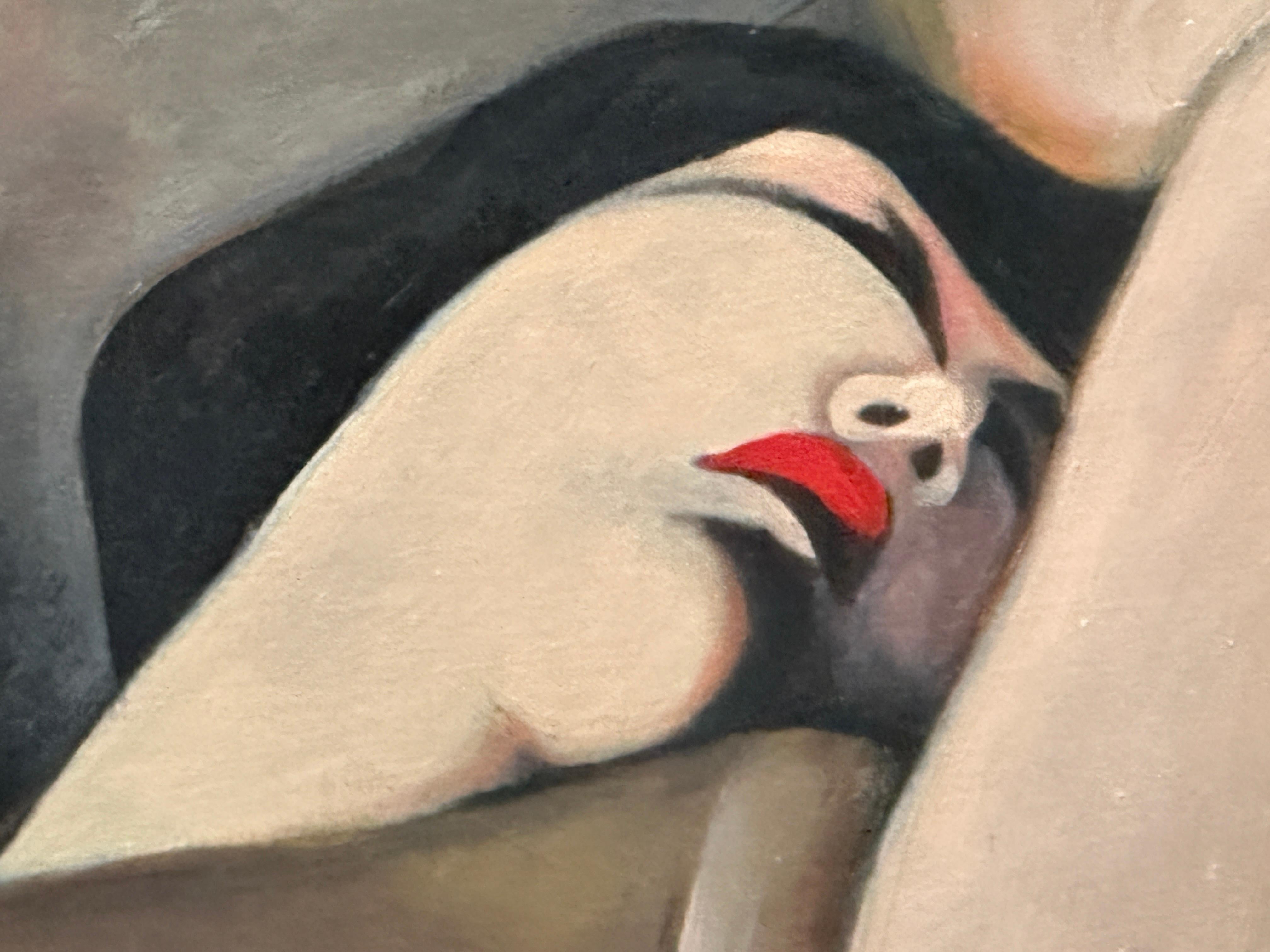 „La Belle Raphaela“, Öl auf Leinwand, nach Tamara de Lempicka im Angebot 2