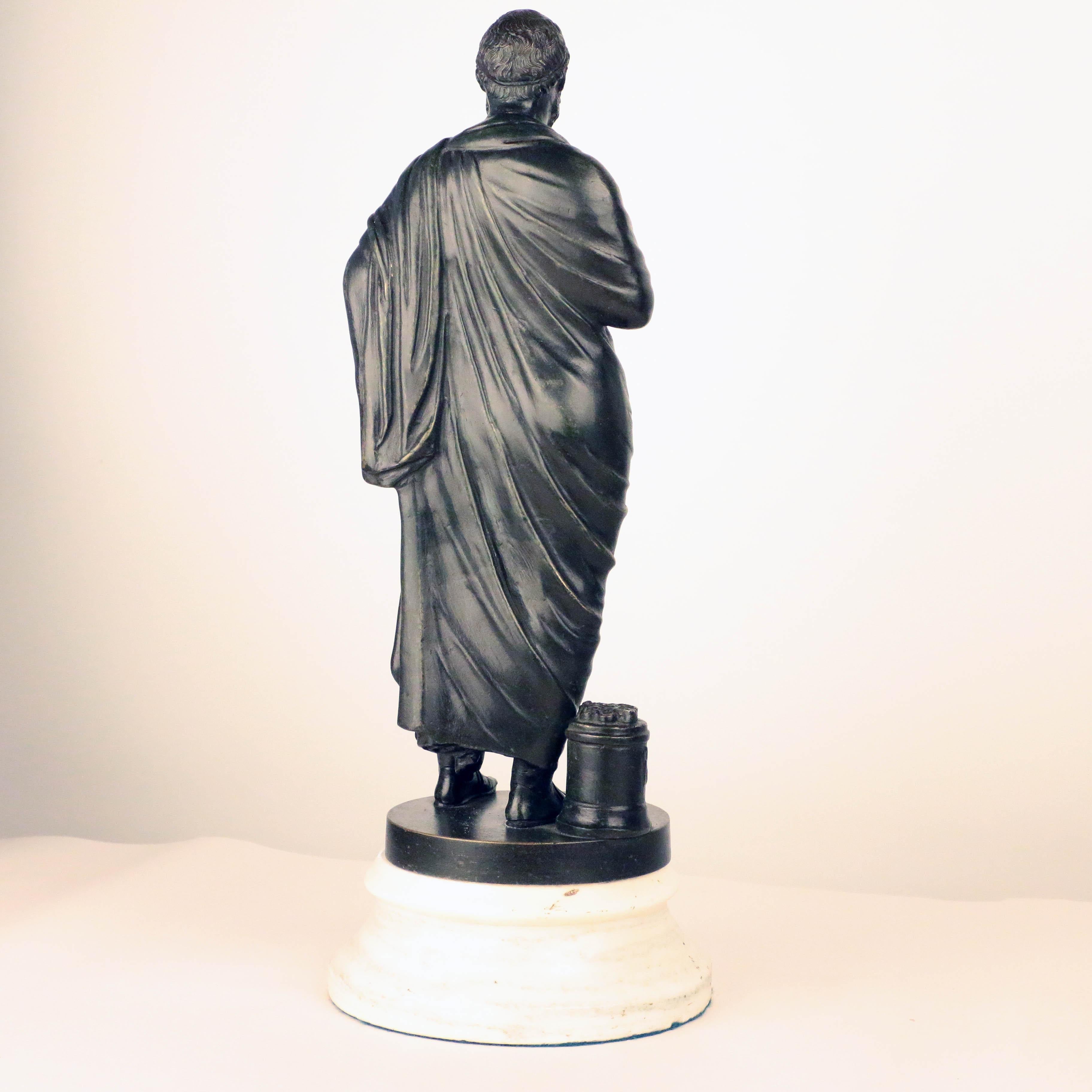 Nach der Antike, Grand Tour Bronze von Aristoteles (Italienisch) im Angebot