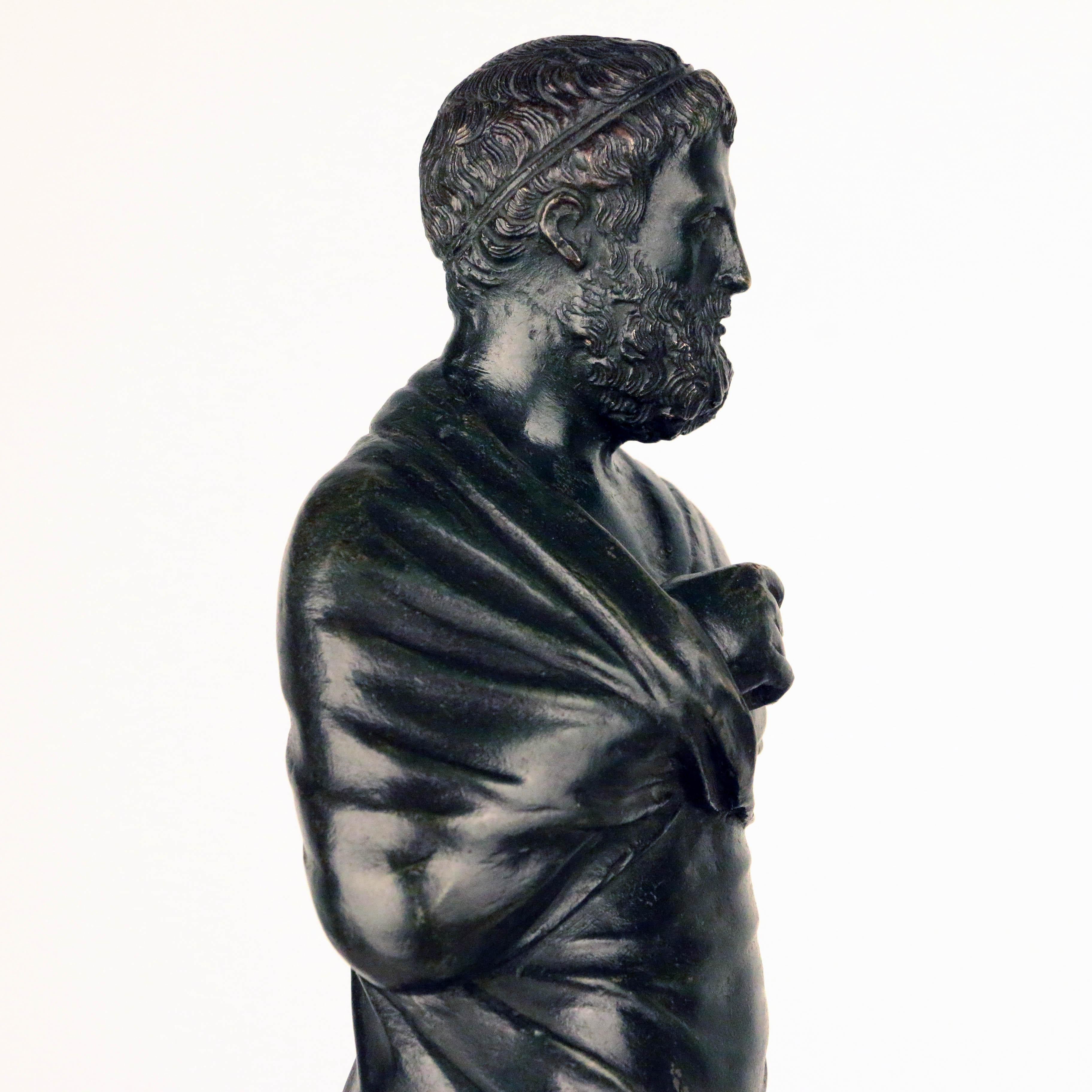 Nach der Antike, Grand Tour Bronze von Aristoteles (Mittleres 19. Jahrhundert) im Angebot