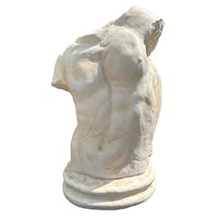 After the antique, large plaster cast of a male torso