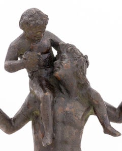After the Antique Satyr & Young Dionysus Sculpture
