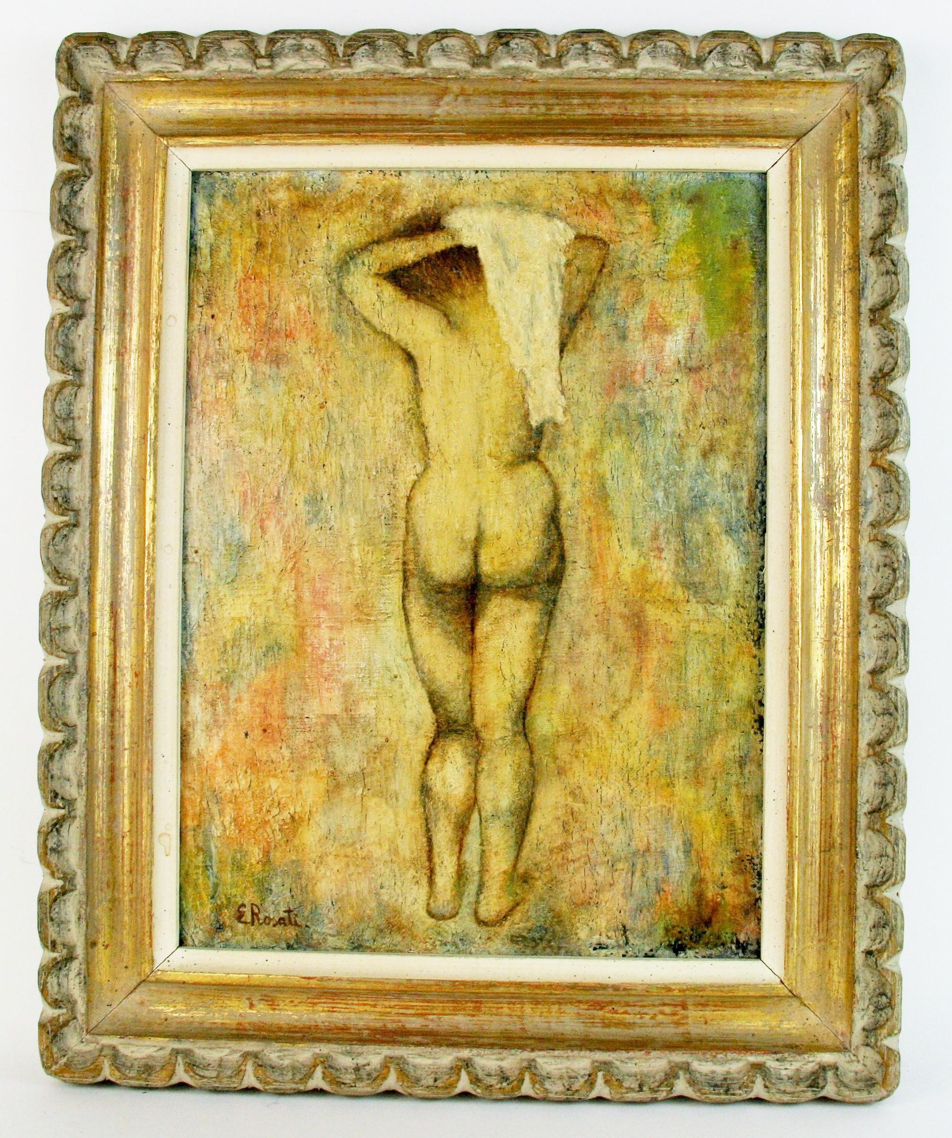 3308 Oil on canvas in a custom gilt wood frame
Image size 15.5x11.5