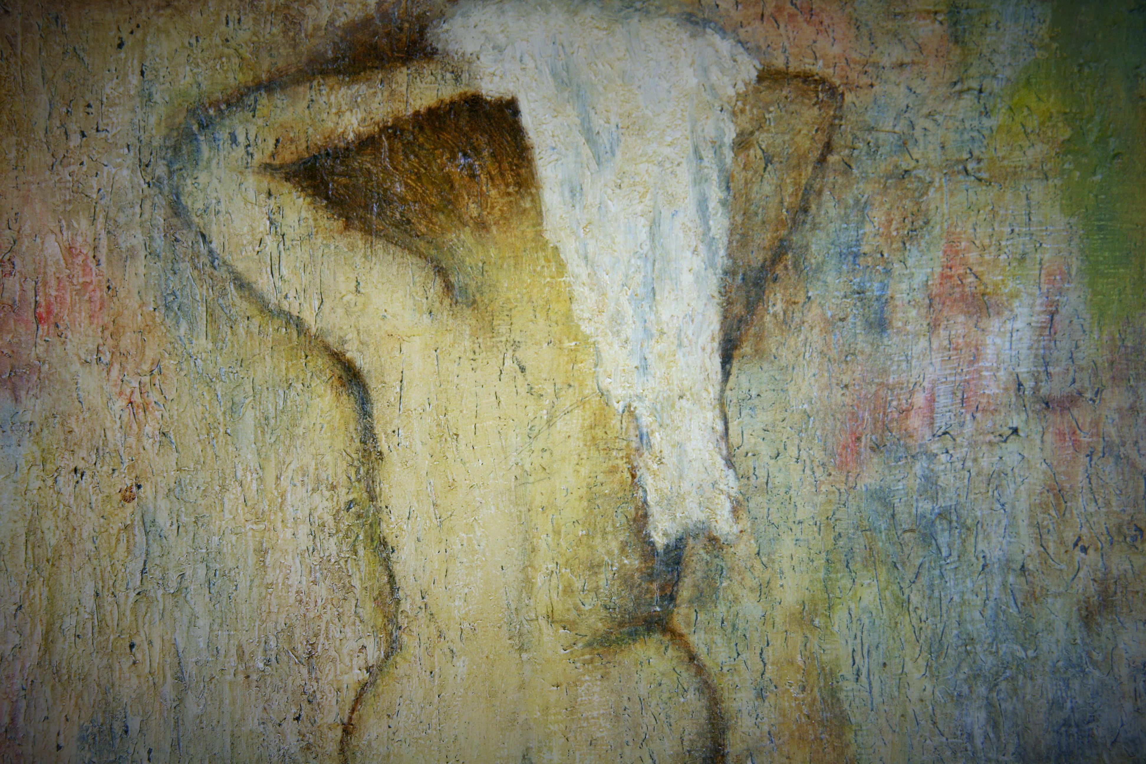 Paint Antique  Italian After The Bath Nude by Rosati For Sale