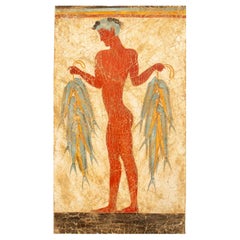 D'après Fresco, un pêcheur grec ancien sur planche
