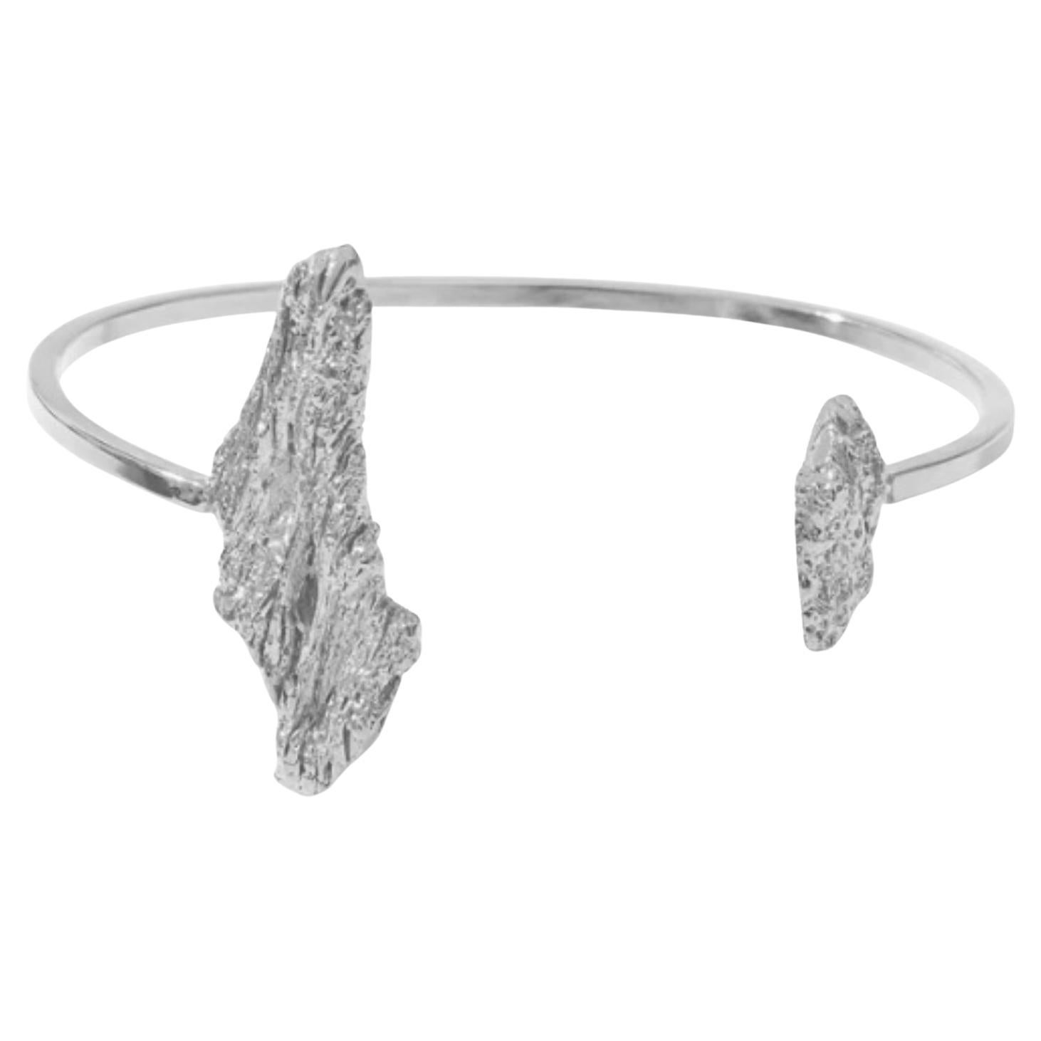 After The Ice Age 1 Hand-Sculpted Silver-Plated Bracelet by Marion Fillancq