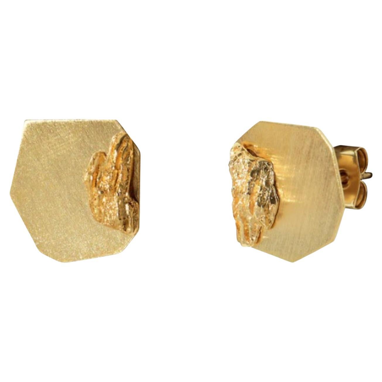 After The Ice Age 10 Pair Of Earrings in Gold-Plated Bronze by Marion Fillancq