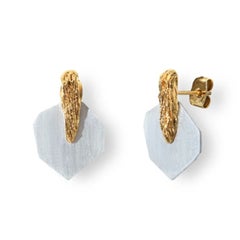 After The Ice Age 17 Pair Of Earrings in Gold-Plated Bronze by Marion Fillancq