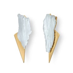 After The Ice Age 23 Pair Of Earrings in Gold-Plated Bronze by Marion Fillancq